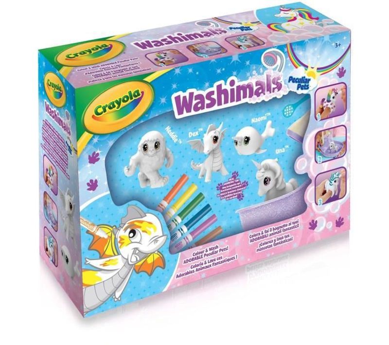 Washimals Animaux Fantastiques - Coffret De Coloriage Lavable Pour Enfants Des 3 Ans