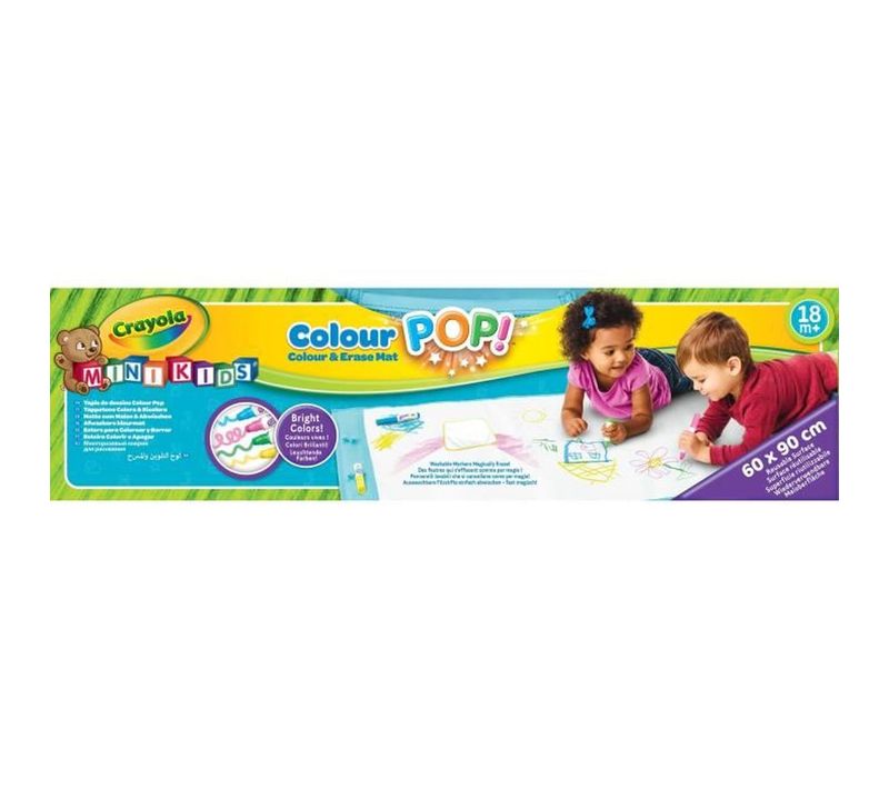 Tapis De Dessin Effaçable 60 X 90 Cm – 4 Feutres, Rouleau Portable