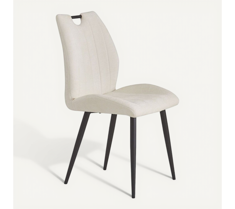 Chaise Avec Poignée Tissu Beige Lieve
