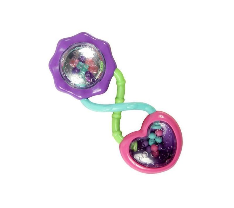 Hochet Rattle + Shake Barbell Rose