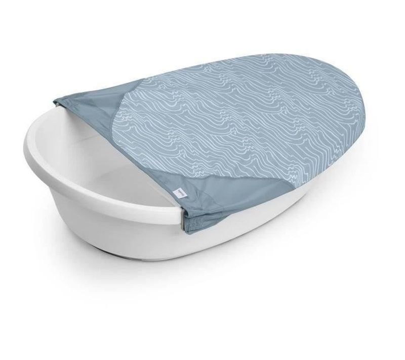 Baignoire Bébé Évolutive 3-en-1 Compacte, Ergonomique, Hamac Lavable