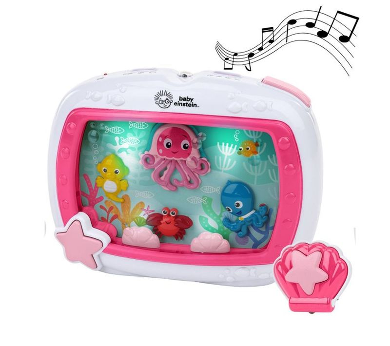 Veilleuse Musicale Sea Dreams Rose — Lumière Océan, 4 Modes, Télécommande, Drift Off