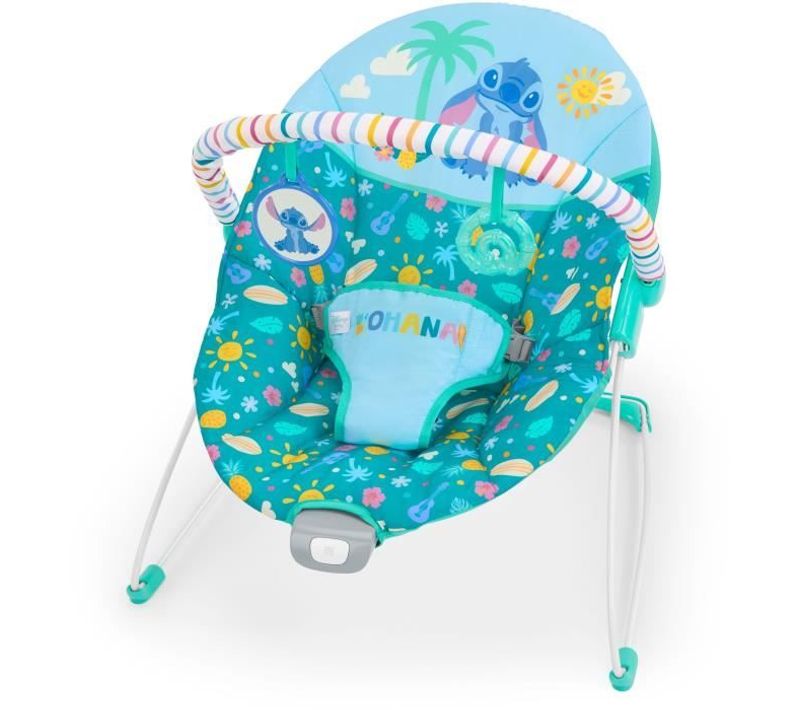 Disney Baby - Stitch - Transat Bébé, Arche Avec Jouets D'éveil Amovible, Vibrations Apaisantes