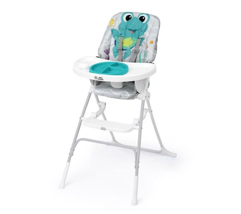 Chaise Haute Pliable Neptune — Tapis D'eau Sensoriel et Assiette Sécurisée 3 Parties