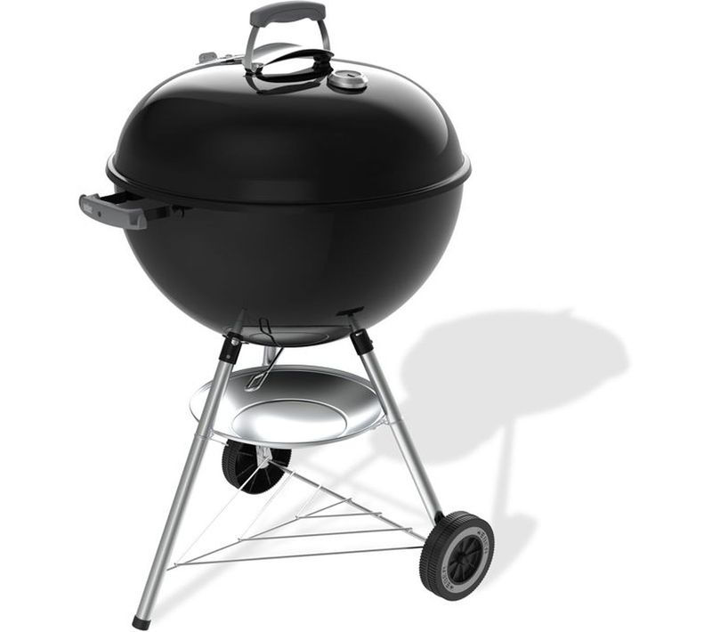 Barbecue Charbon Cuve 57 Cm Noir Avec Couvercle Et Thermomètre