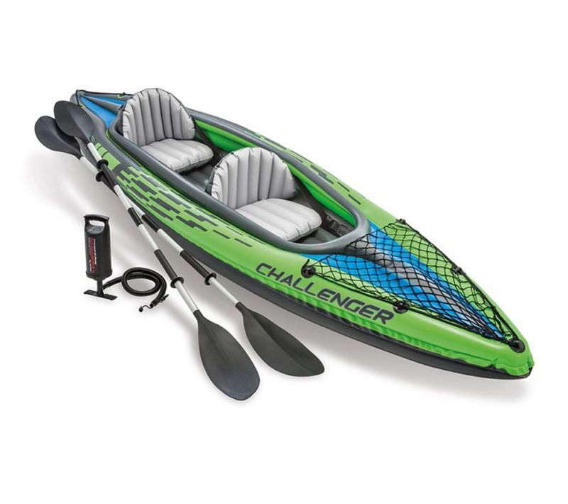 Kit Kayak Gonflable 2 Places Challenger K2 Avec Rames Et Gonfleur
