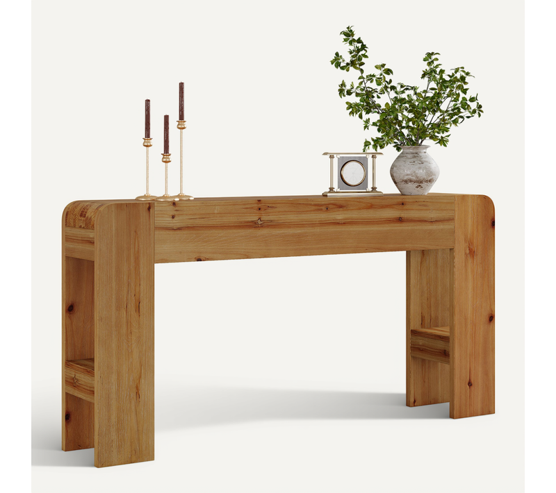 Console En Bois Massif De 160 Cm, Table D'appoint à Placer Derrière Un Canapé Dans Une Entrée