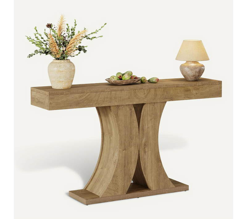 Console De Style Campagnard De 150 Cm, Table D'entrée étroite En Bois à Placer Derrière Le Canapé.