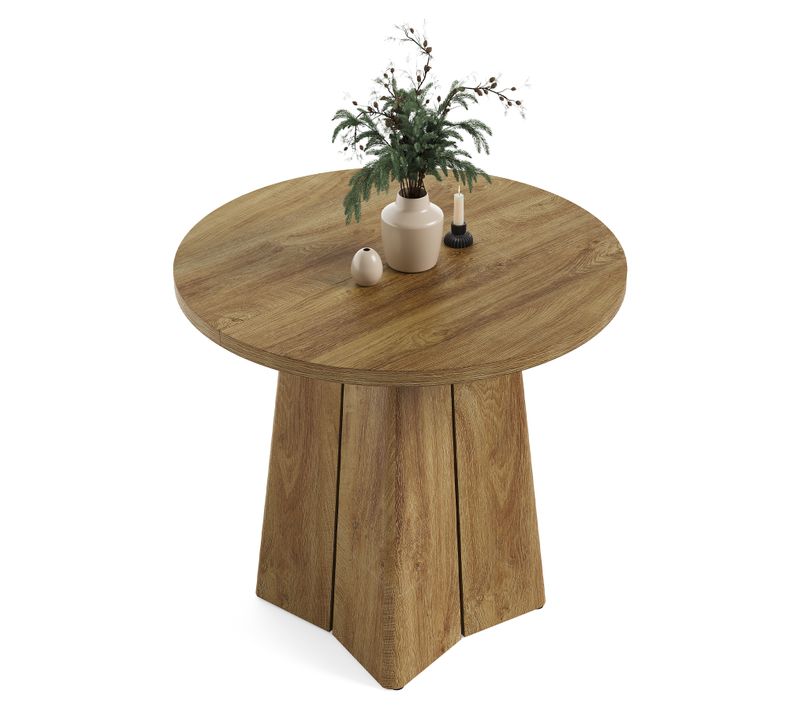 Table De Salle à Manger Ronde Pour 4 Personnes, Table De Cuisine 80 Cm (table Seule)