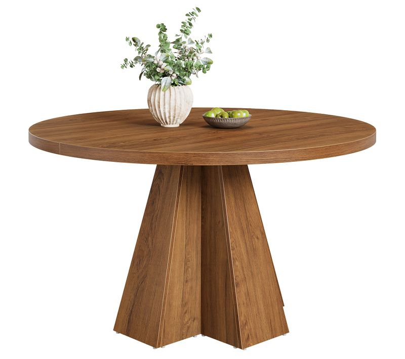 Table De Salle à Manger Ronde Pour 4 Personnes, Table De Cuisine Ronde Avec Pied Central