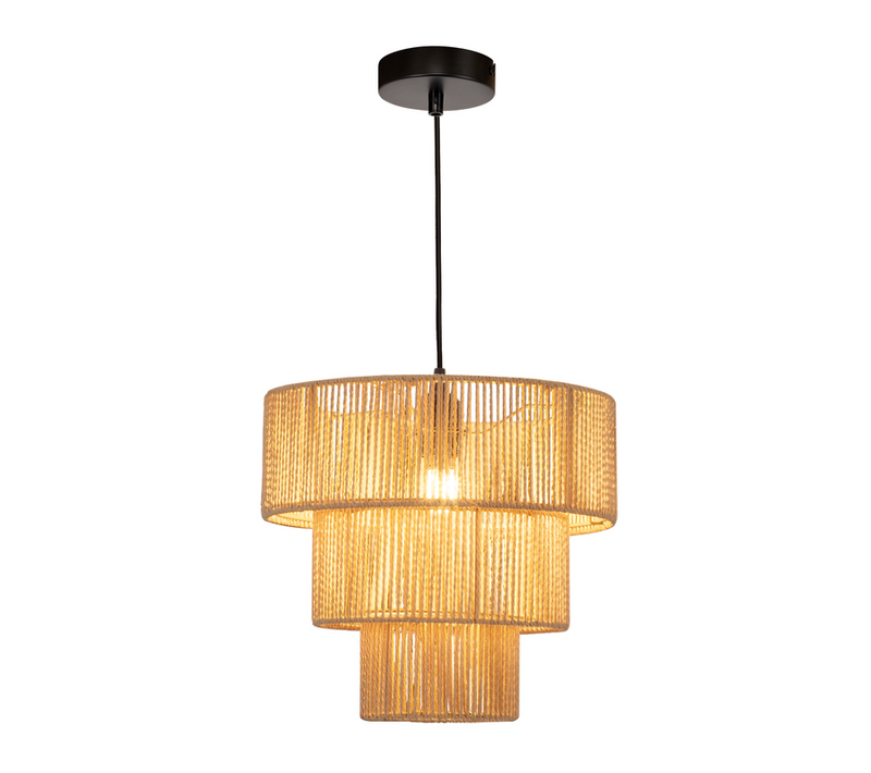 Lampe Suspendue Table à Manger Suspension Salon Suspension Bohème En Rotin 35cm Suspendue 1 Ampoule