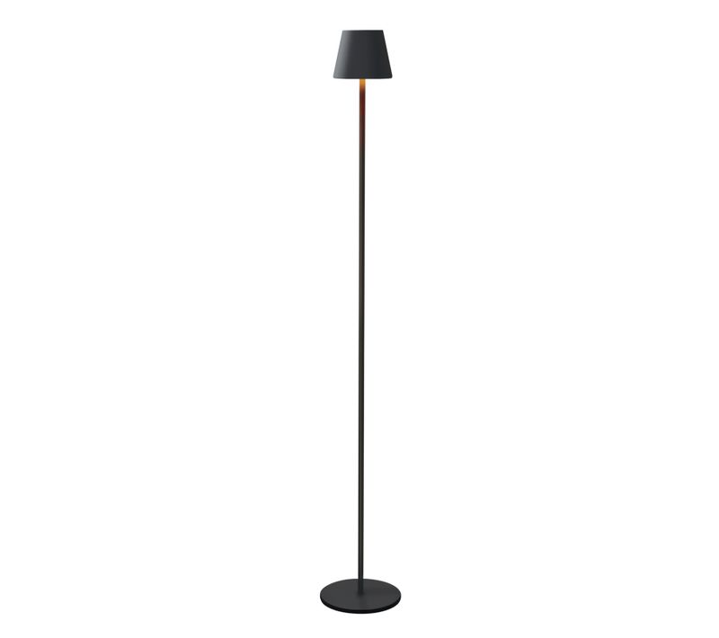 LED Lampadaire Noir Moderne Dimmable 125cm 3 Températures De Couleur USB Salon