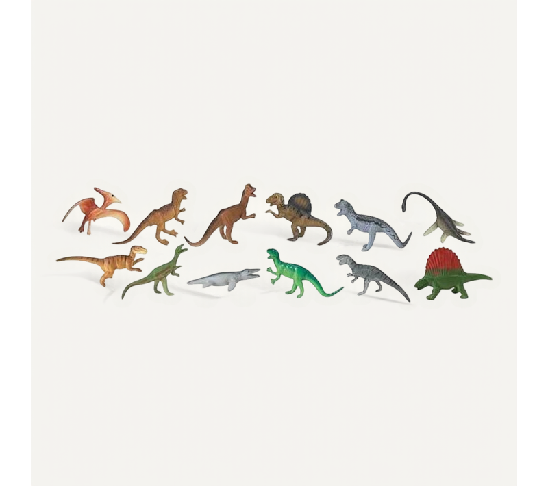 12 Figurines Dinosaures Carnivores