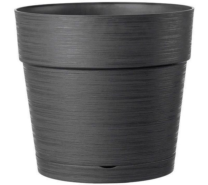 Vaso Save R - Pot Rond 58 L Gris Foncé D.48 X H43 Cm, Réserve D'eau, Recyclé