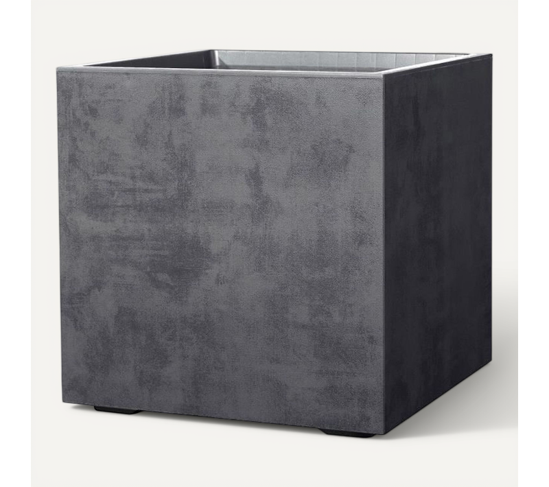 Cube Millennium R Pot Carré 49 Cm - 80 L, Roulettes et Réserve D'eau, Anthracite
