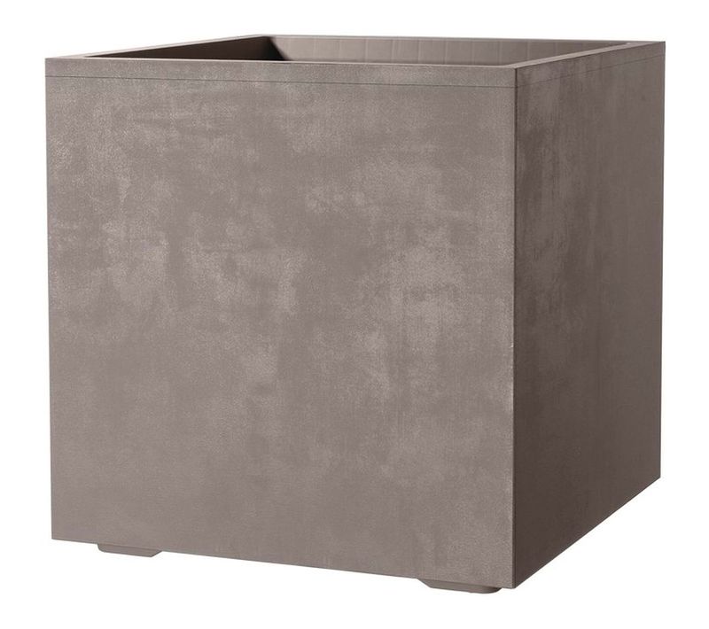 Jardinière Carrée 80 L (49 Cm) Avec Réservoir 5 L Et Roulettes — Marron