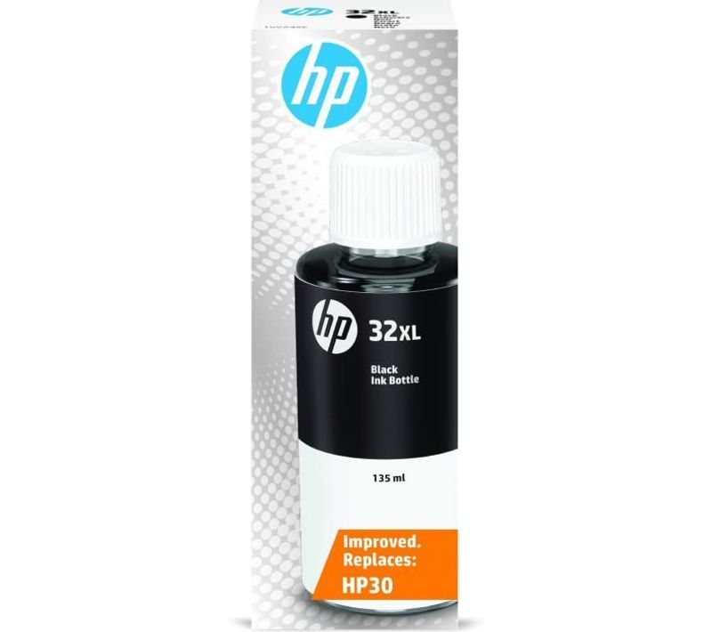 Cartouche D'encre Hp 32xl - Bouteille D'encre Noire - Grande Capacité Authentique 135 Ml (1vv24ae)