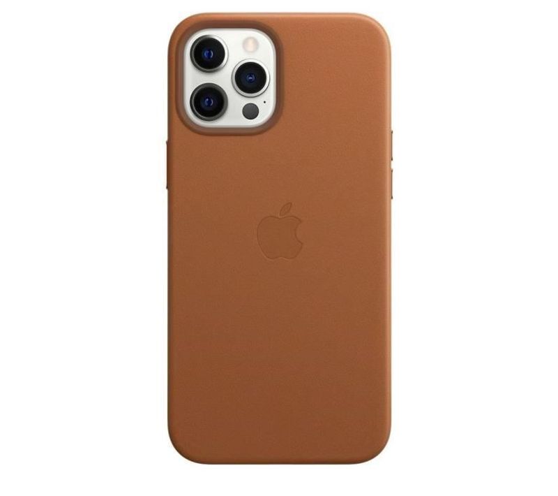 Coque En Cuir iPhone 12 Pro Max Avec Magsafe - Brun Selle