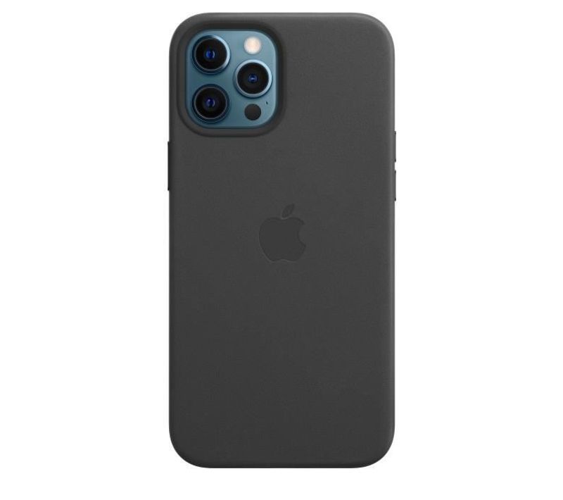 Coque En Cuir iPhone 12 Pro Max Avec Magsafe - Noir