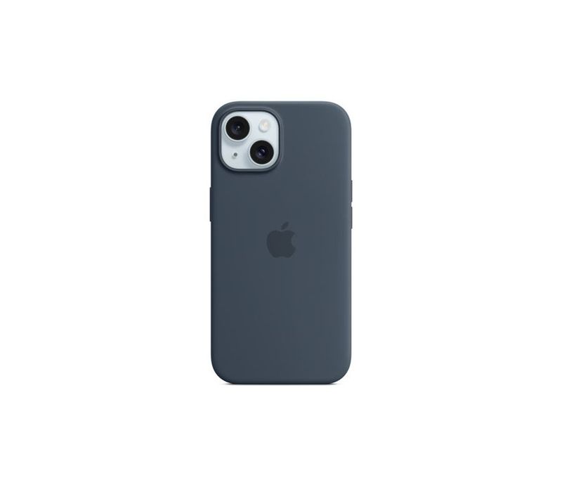 Coque En Silicone Avec Magsafe Pour iPhone 15 Bleu Orage