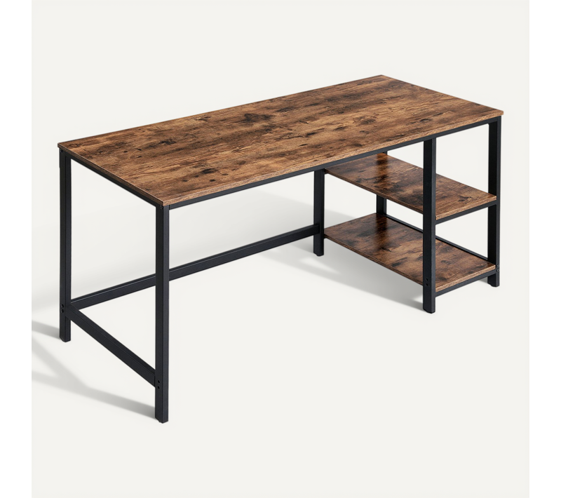 Bureau Informatique, Table D’étude, Avec étagère à 2 Niveaux à Gauche Ou à Droit, Pour Bureau