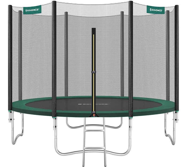 Trampoline Extérieur, Diamètre 366 Cm, Noir Et Vert