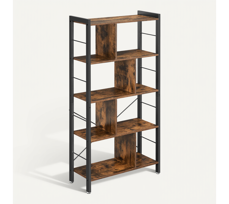 Bibliothèque, étagère à 4 Niveaux, Meuble De Rangement, Pour Salon, Bureau, Montage Facile