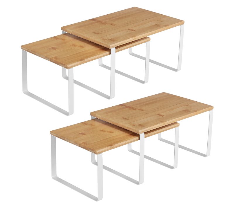Étagère De Cuisine, Lot De 4, Organisateur, Porte-épices, Rangement De Placard, Empilable