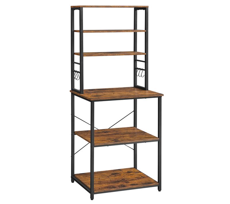 Étagère De Cuisine, Étagère Pour Machine à Café,pour Four à Micro-ondes,40 X 60 X 167 Cm, Marron