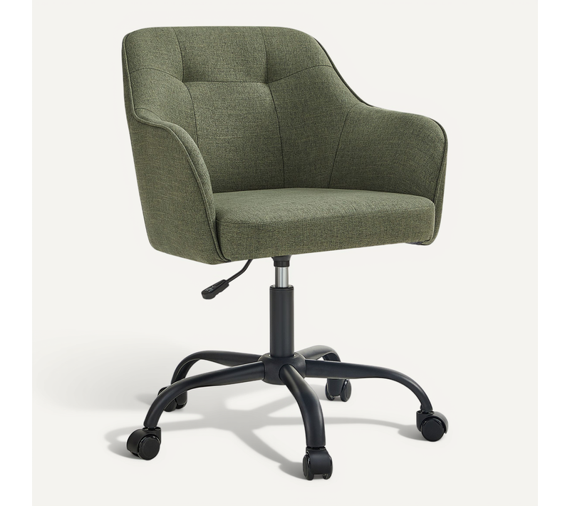 Chaise De Bureau, Réglable En Hauteur, Capacité De Charge 110 Kg, Vert