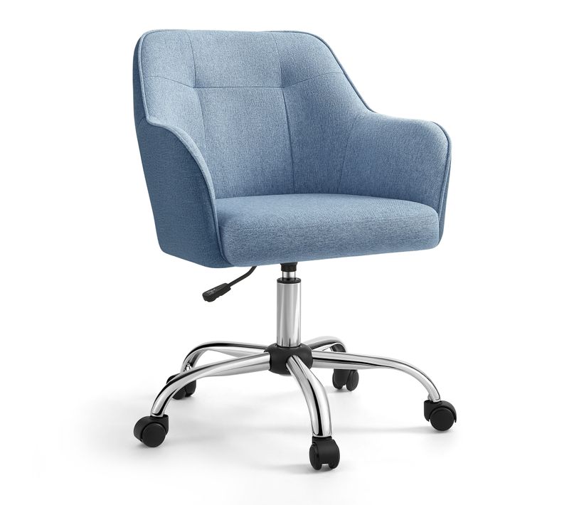 Chaise Dactylo Confortable, Siège Ergonomique, Réglable En Hauteur - Bleu