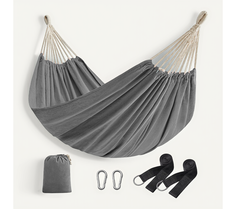 Double Hamac, Avec Sac De Transport, Sangles De Fixation Et Mousquetons