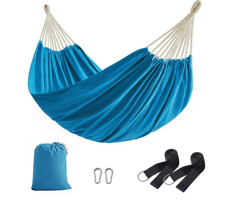 Hamac Double, Charge Maximale 300 Kg, Avec Sac De Transport, Sangles De Fixation Et Mousquetons