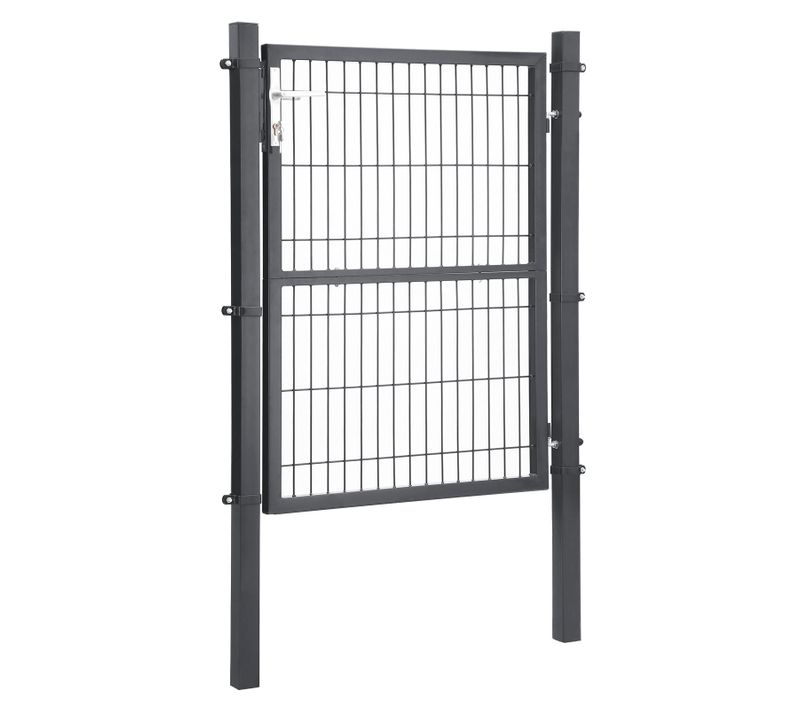 Portillon En Fer Galvanisé, Portail De Clôture , Robuste Et Durable, 106x171cm