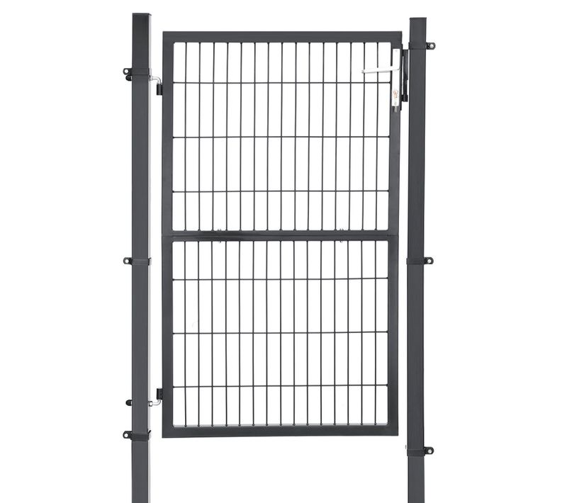 Portillon De Jardin Grillagé Gris