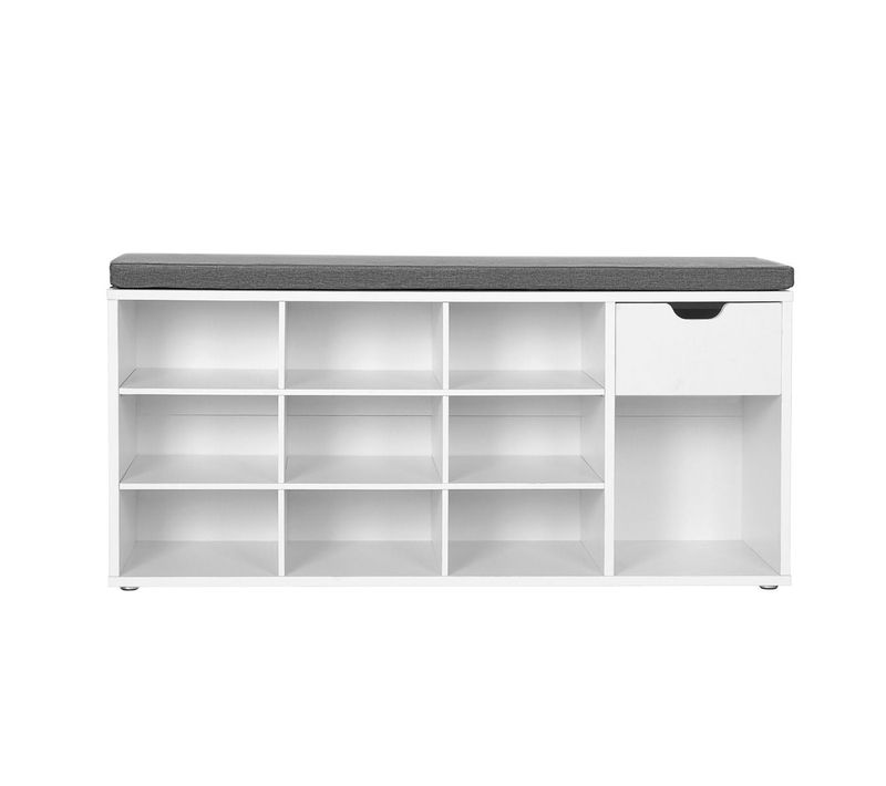 Banc De Rangement Chaussures 10 Niches L104 X H48 Cm