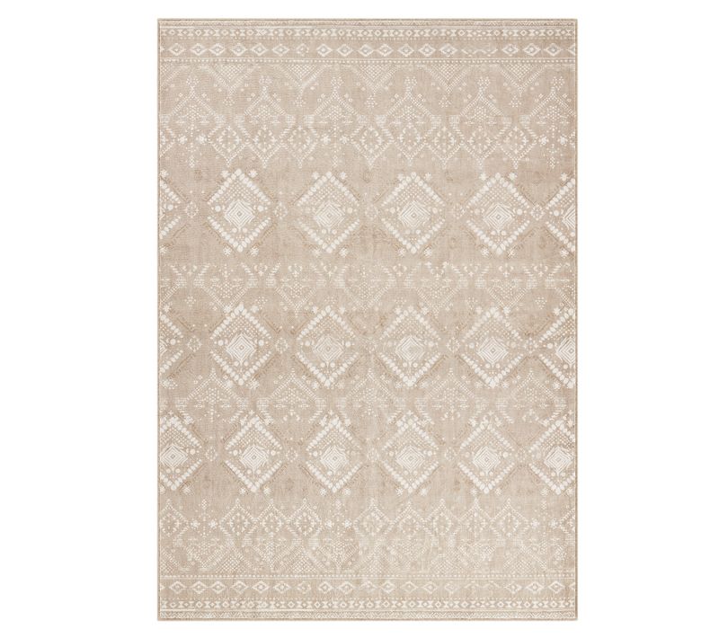 Tapis De Chambre 120 X 170 Cm, Antidérapant, Lavable En Machine, Style Bohème, Beige Cappuccino