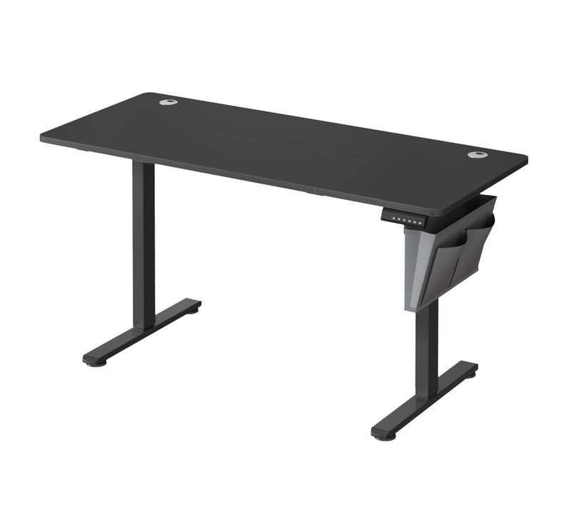 Bureau Électrique Assis-debout, Bureau Réglable En Hauteur, 60 X 140 X (72-120) Cm, Noir D'encre