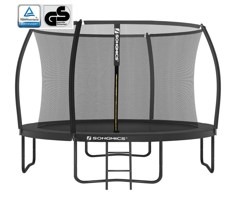 Trampoline Pour Enfants Diamètre 366 Cm, Filet De Protection, Coussins De Sécurité, échelle, Noir