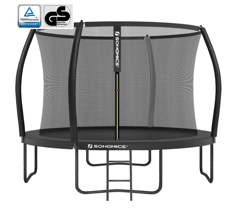 Trampoline Pour Enfants Diamètre 305 Cm, Filet De Protection, Coussins De Sécurité, échelle, Noir