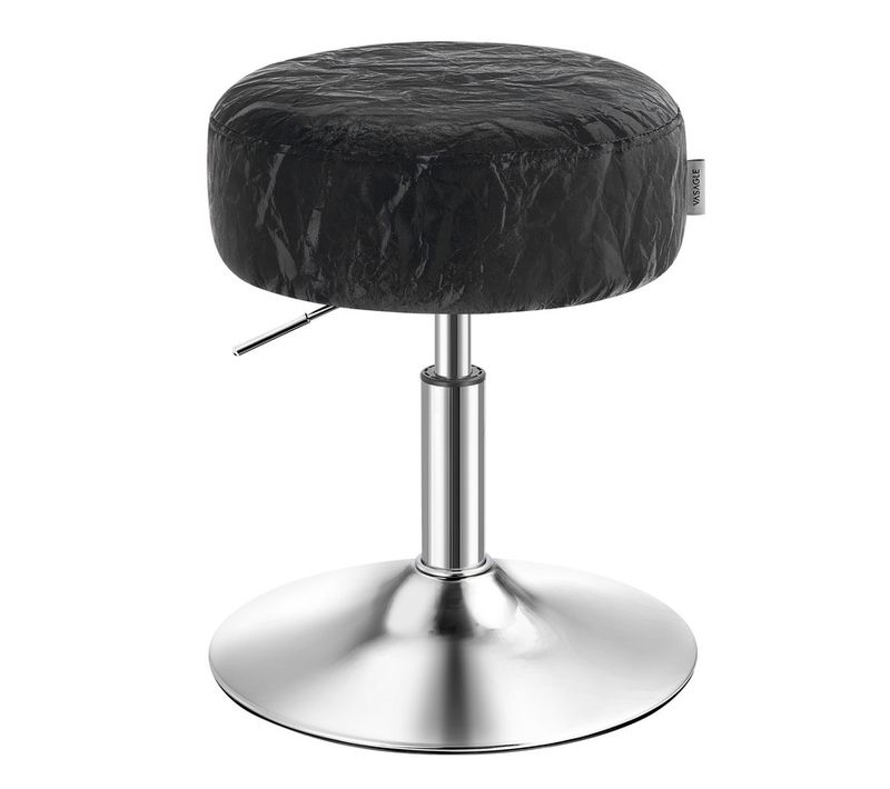 Tabouret De Maquillage,  Coussin Épais, Tabouret De Coiffeuse, Noir D'encre