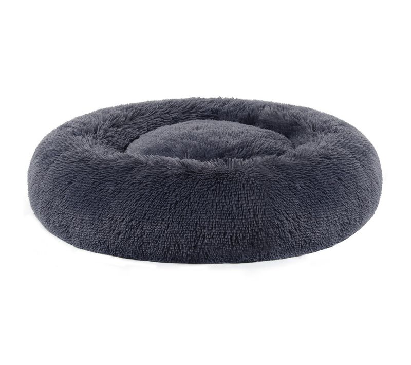 Panier Pour Chien, Lit Ronde En Forme De Beignet, Canapé, D.70 Cm, Gris Foncé