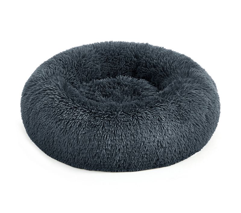 Panier Pour Chien, Lit Ronde En Forme De Beignet, Canapé, Ø60 Cm, Gris Foncé