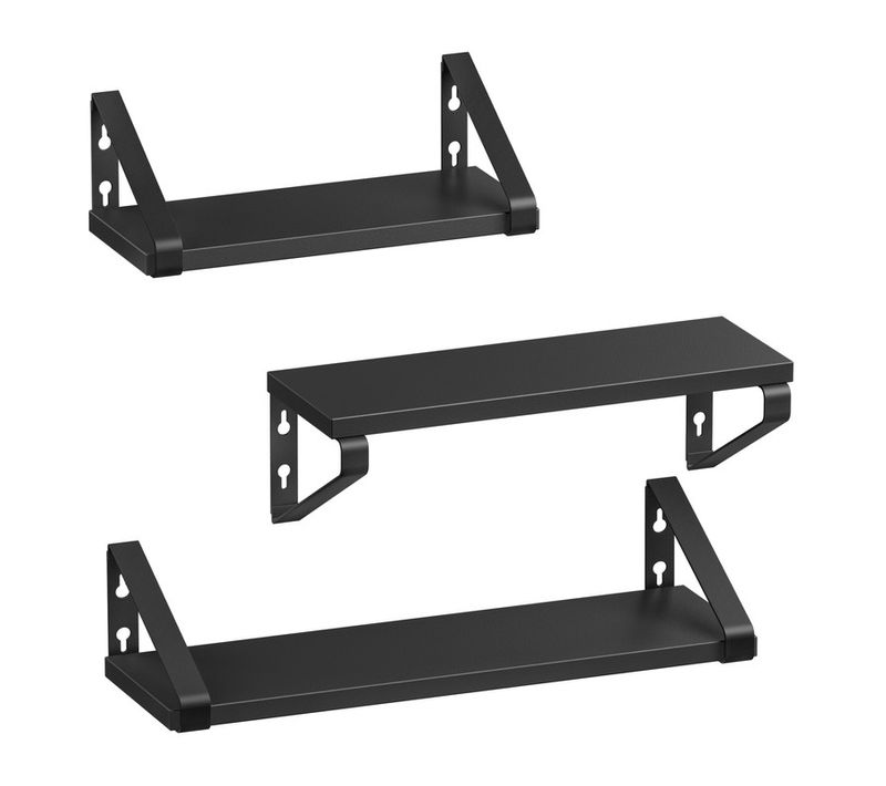 Étagère Murale, Tablette Flottante, Lot De 3, 2 Façons De Montage, Étagère De Rangement Suspendue