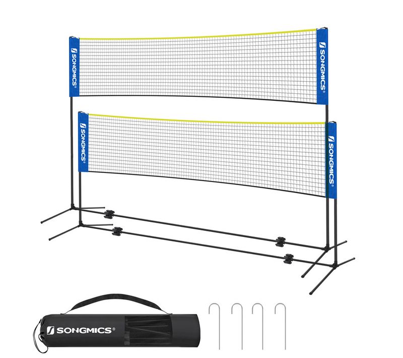 Filet De Badminton De 3 M, Filet De Volley-ball, Hauteur Réglable, Ensemble Portable Pour Le Tennis