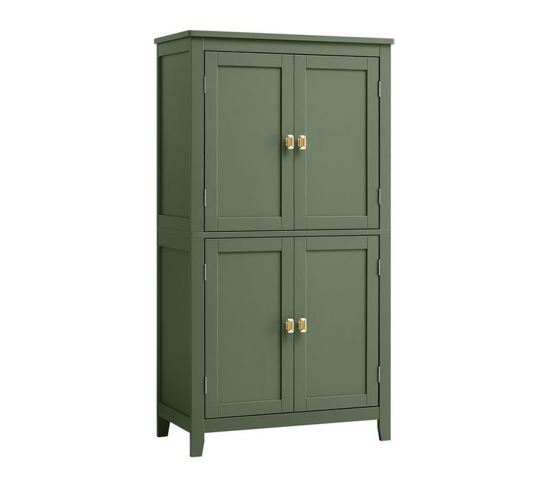 Armoire De Salle De Bain, Meuble De Rangement, Placard De Cuisine Avec 4 Portes
