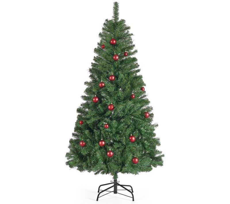 Sapin De Noël Artificiel, Sapin De 180 Cm, Branches En Pvc, Avec Support En Métal, Montage Rapide