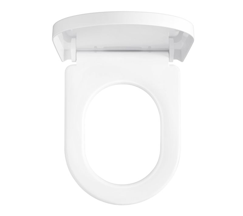 Abattant De Toilette Clipsable, Lunette Wc Universel Avec Poignée, Plastique, Blanc