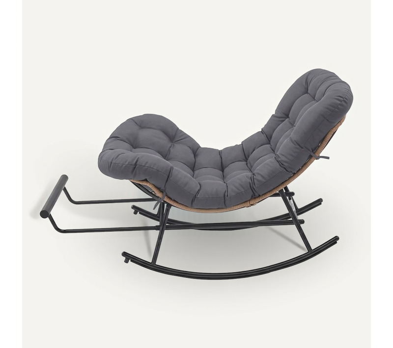 Fauteuil Relax Avec Repose-pieds Extensible, Coussin Amovible, Supporte 136 Kg, Gris