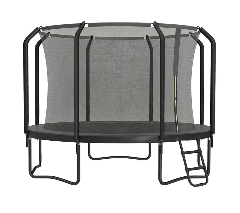 Trampoline De Jardin 305 Cm, Avec Coussin De Sécurité, Filet De Protection, échelle, Noir